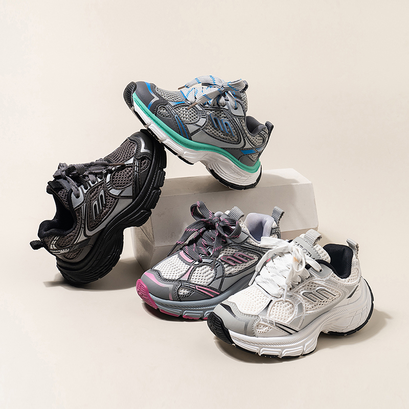 运动鞋女2025童鞋春新款轻便防滑女童男童运动鞋网面1032