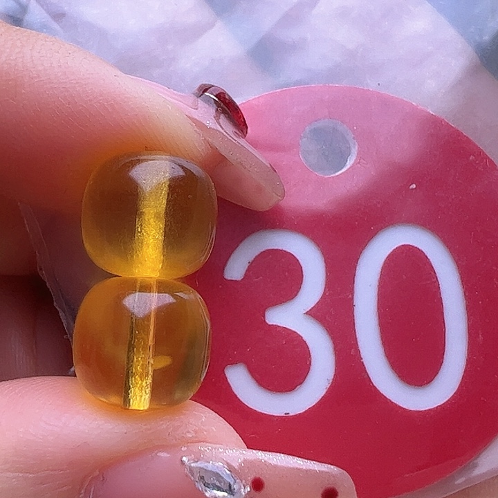 蜜蜡裸石未镶嵌微金沙 9.5mm老型