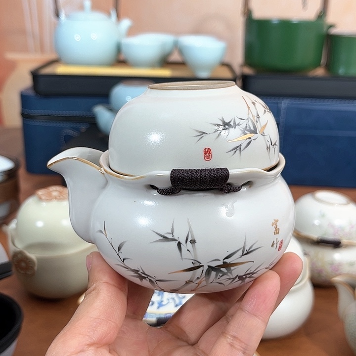 竹子手抓壶一壶一杯