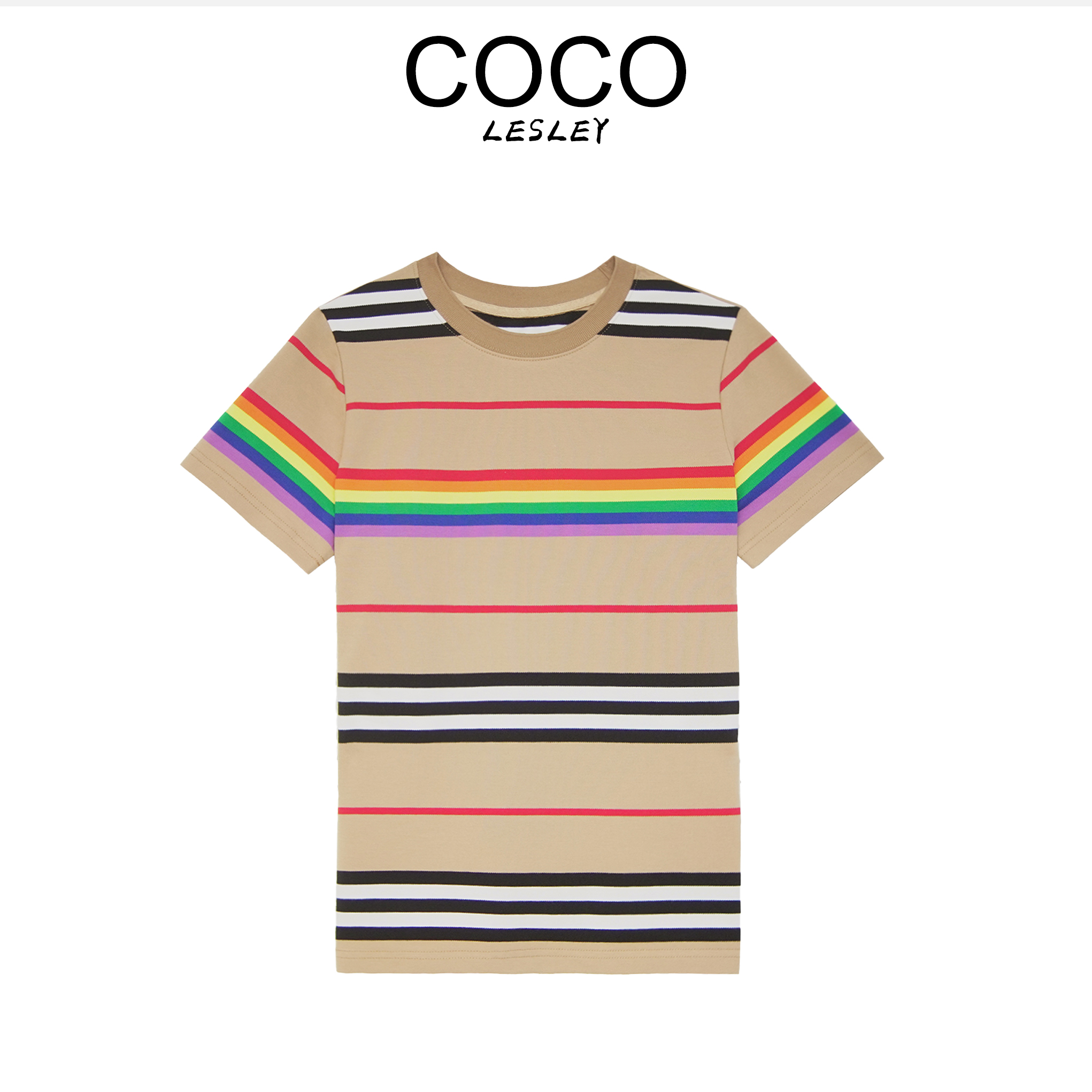 【COCO LESLEY】夏季百搭新款高端时尚短袖T恤-8766