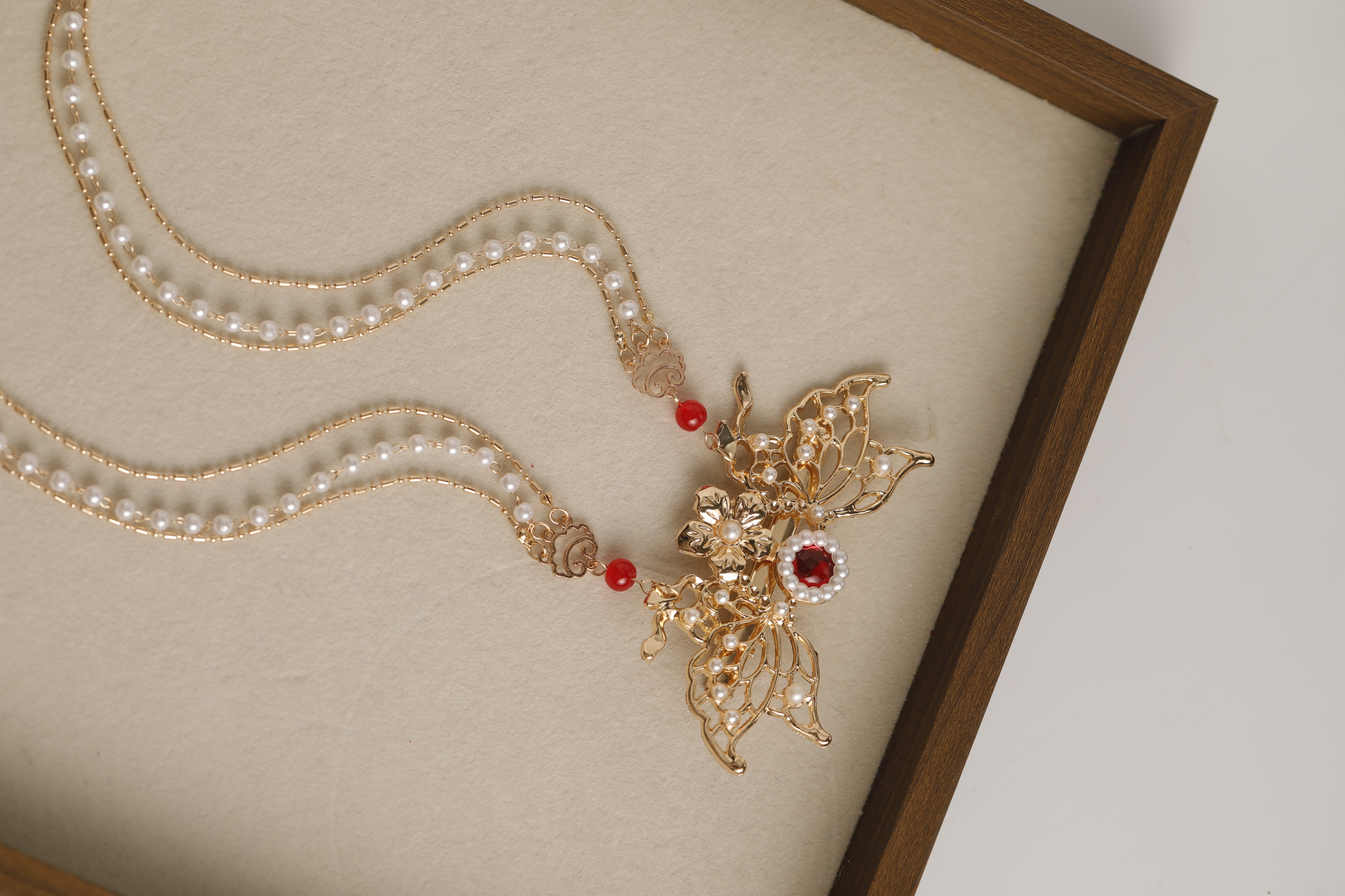 古风后压长流苏仙气后夹汉服头饰