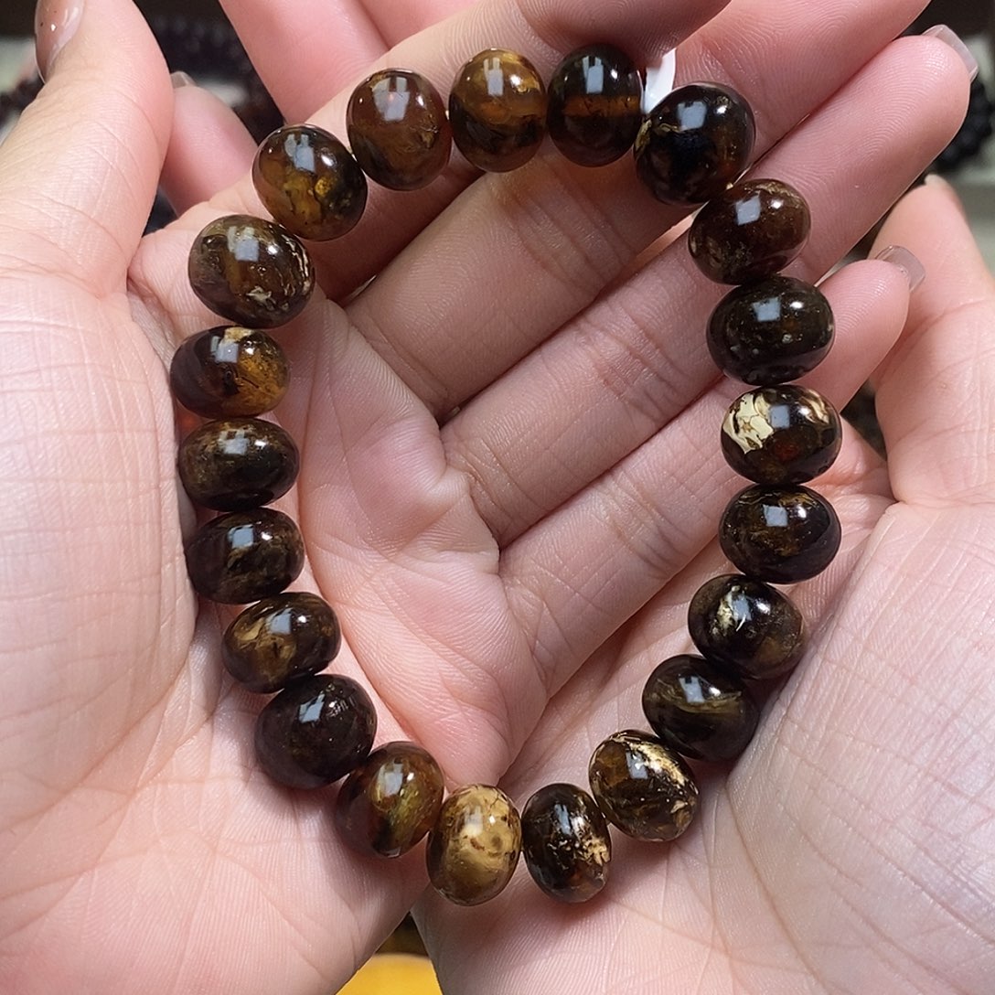 琥珀未镶嵌手链12➕