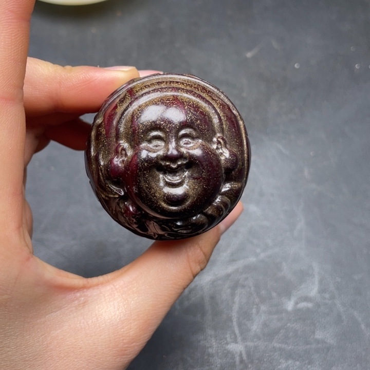 白玉菩提把件摆件