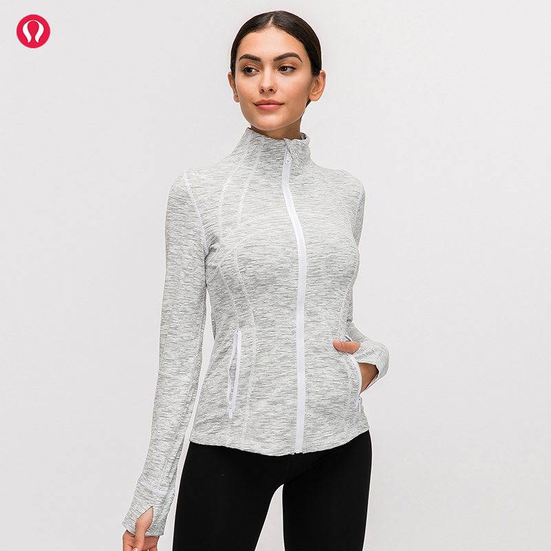 lulu露露首领秋冬修身显瘦瑜伽服跑步运动外套健身瑜伽上衣长袖女