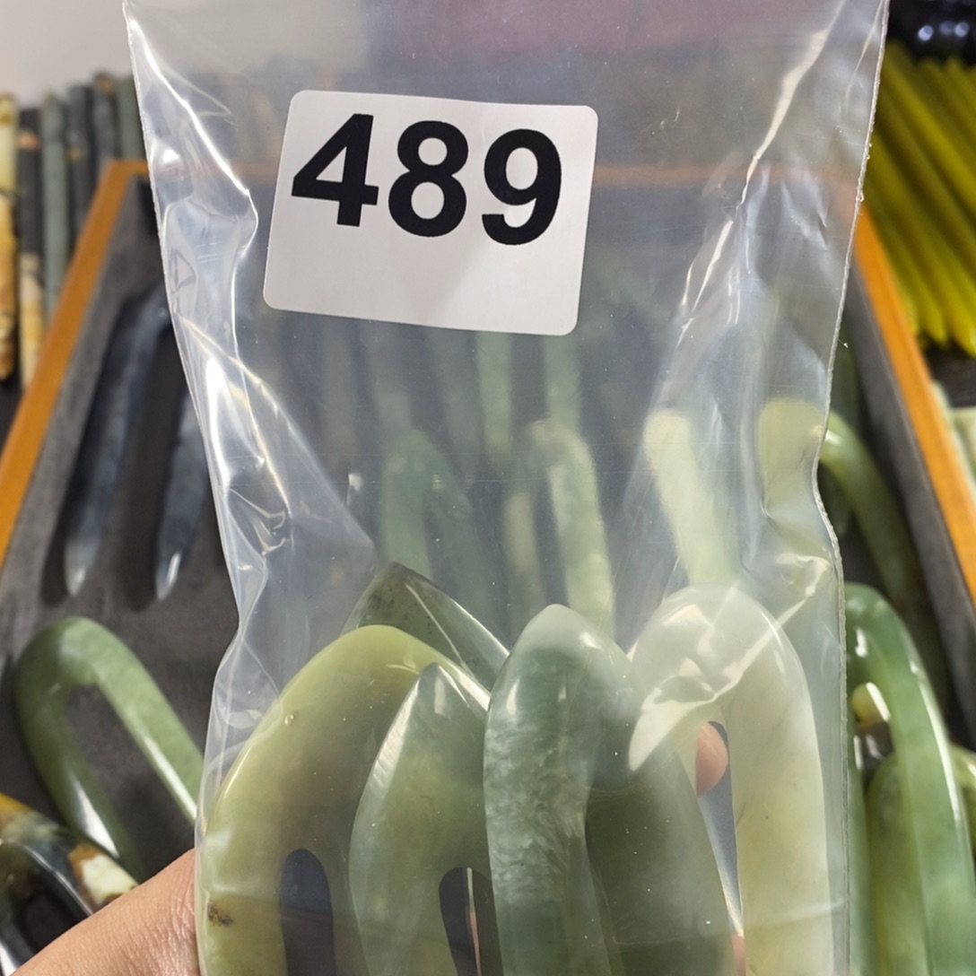 未镶嵌蛇纹石玉发簪