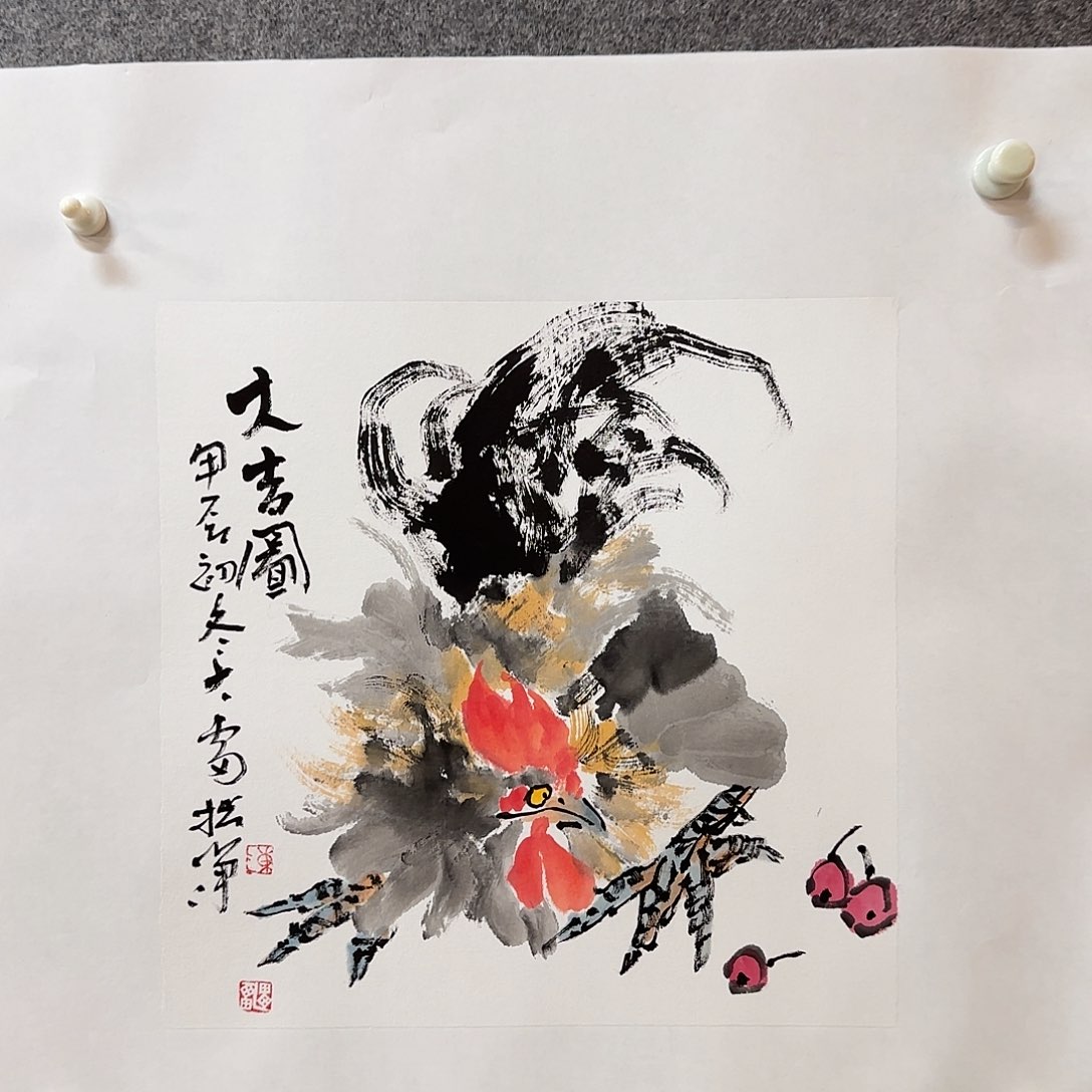 国画大雷老师手绘作品