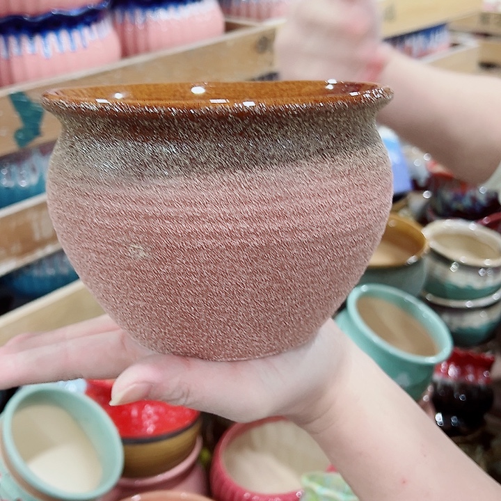 有孔，凑单福利满10元发货陶瓷多肉花盆！