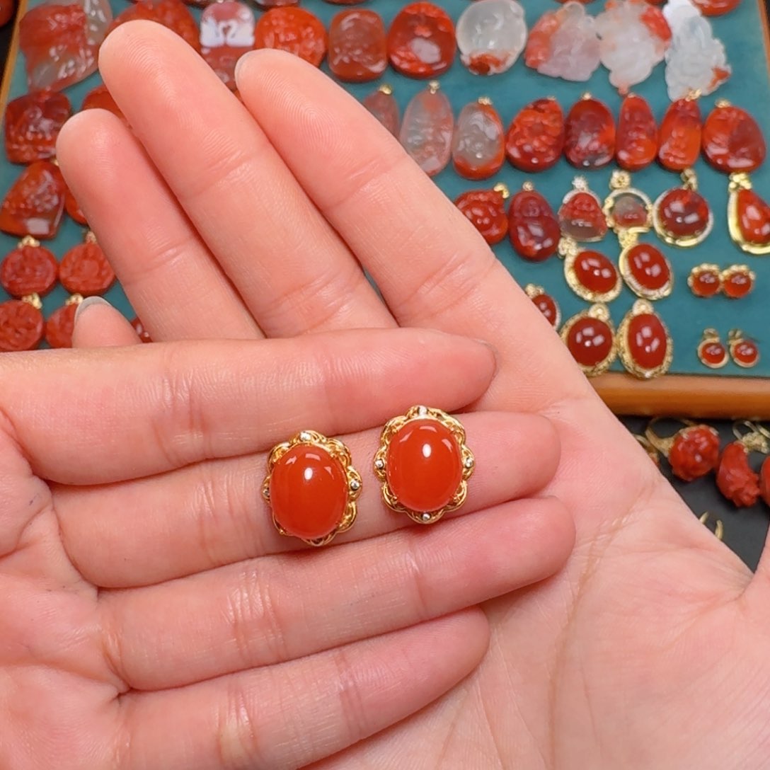 南红玛瑙南红玛瑙银S925镶嵌