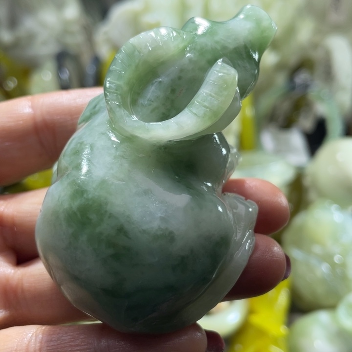 岫玉未镶嵌手把手把