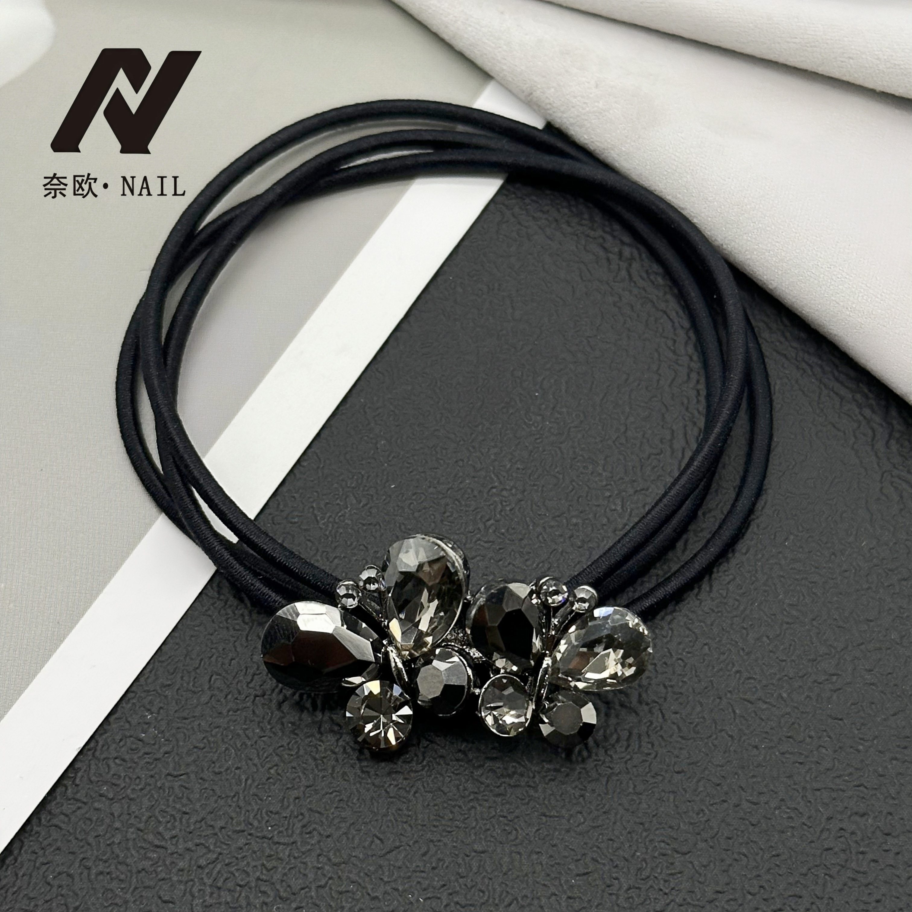 【NAIL·奈欧】设计师系列8873双蝴蝶头绳发圈精致高级