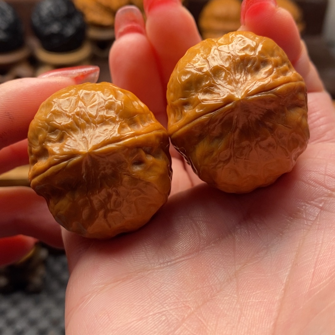 把件文玩核桃35弹珠元宝