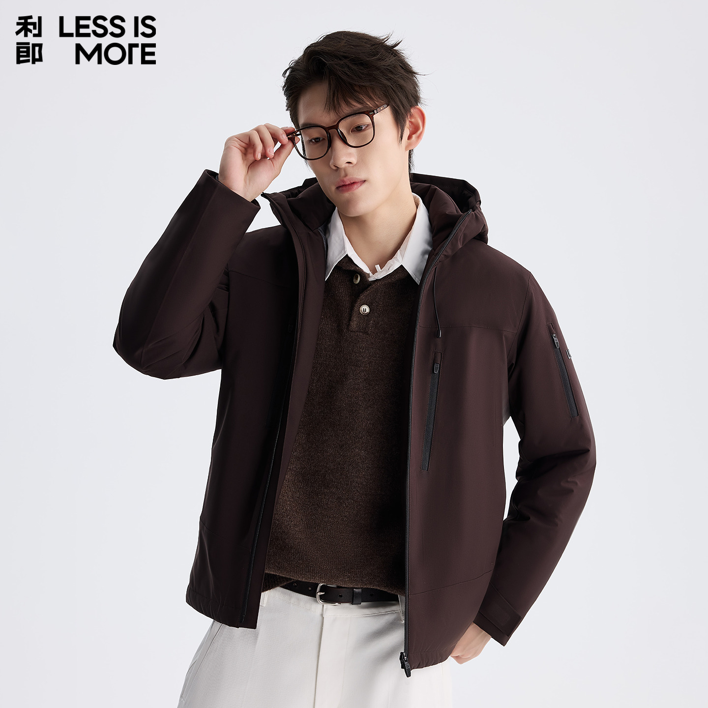 利郎轻时尚男装【商羽鲜绒】羽绒服男立领青年通勤防风保暖轻薄外套