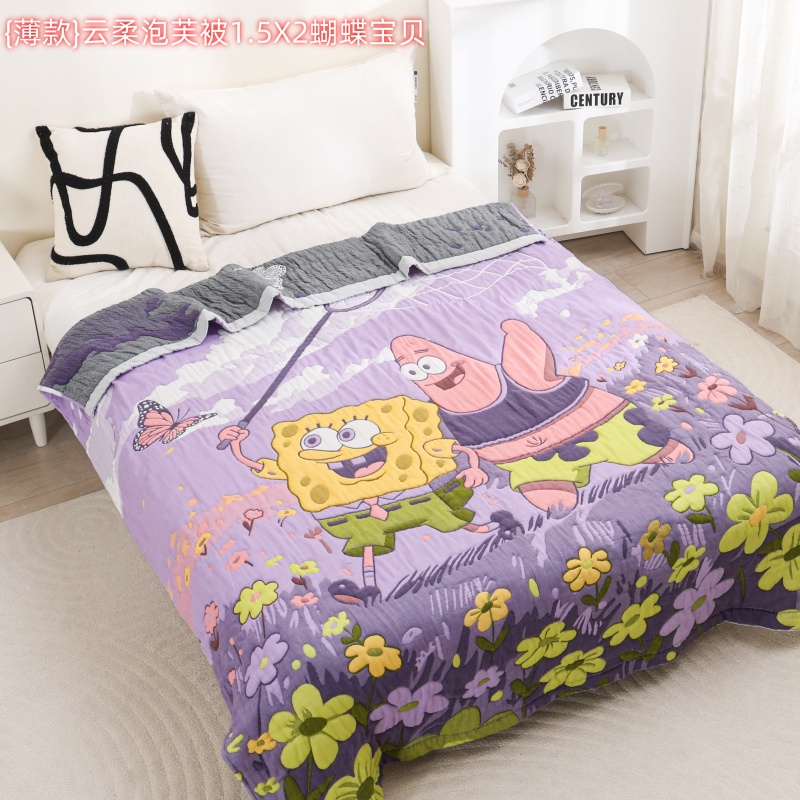 【蝴蝶宝贝】150*200cm  A类全棉纱布云朵泡芙被
