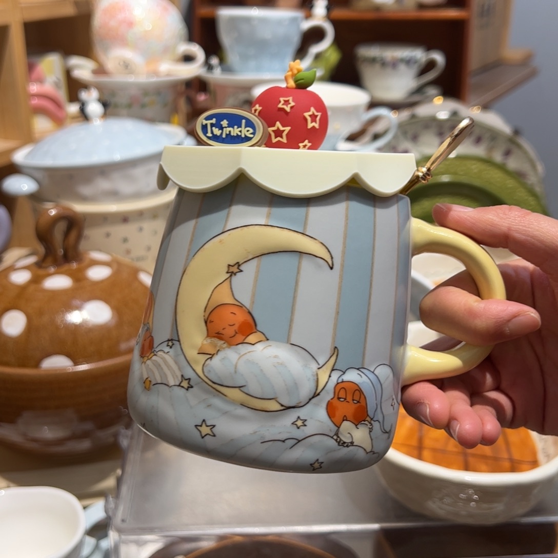 星星人马克杯蓝月亮