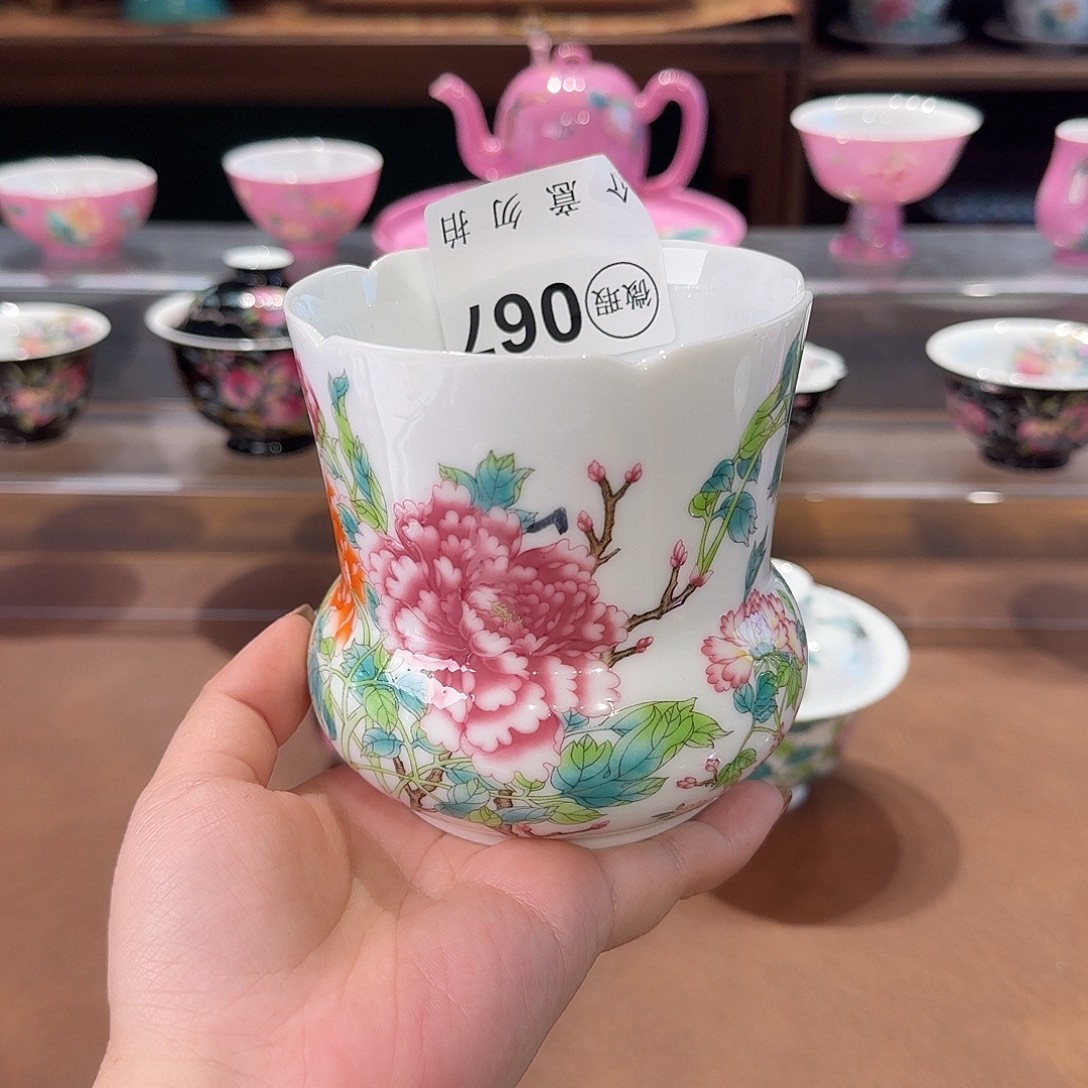 珐琅彩主人杯茶具珐琅彩都茶具