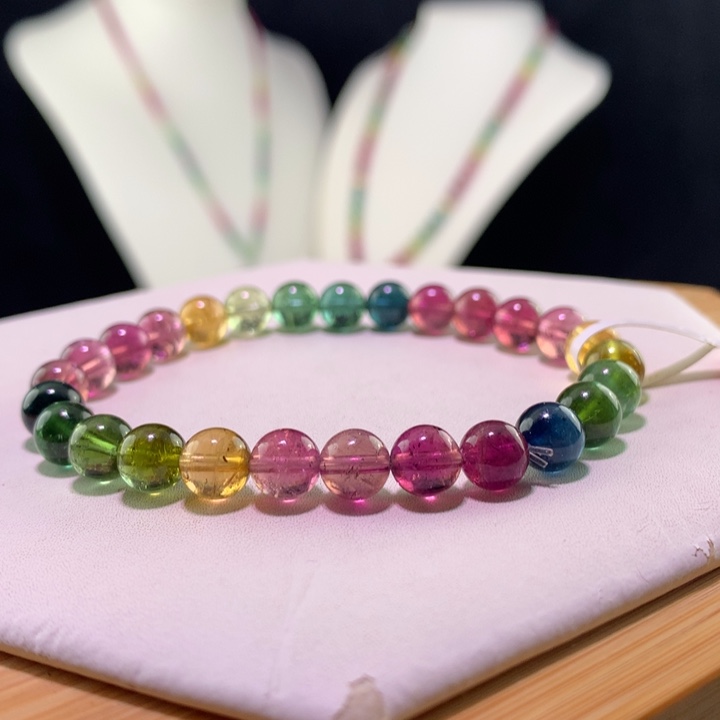 双色碧玺手链未镶嵌