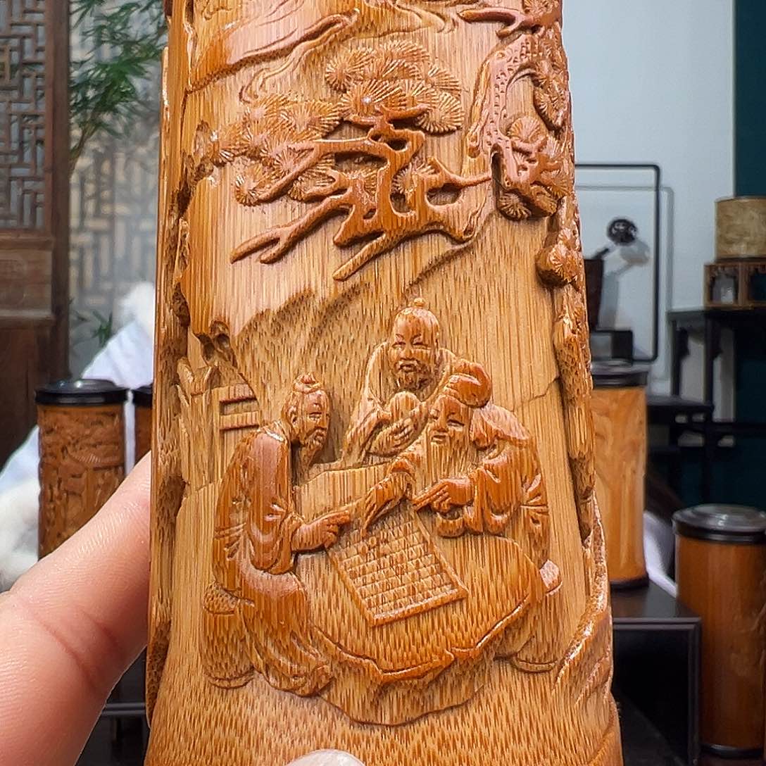 竹旗开得胜茶叶罐