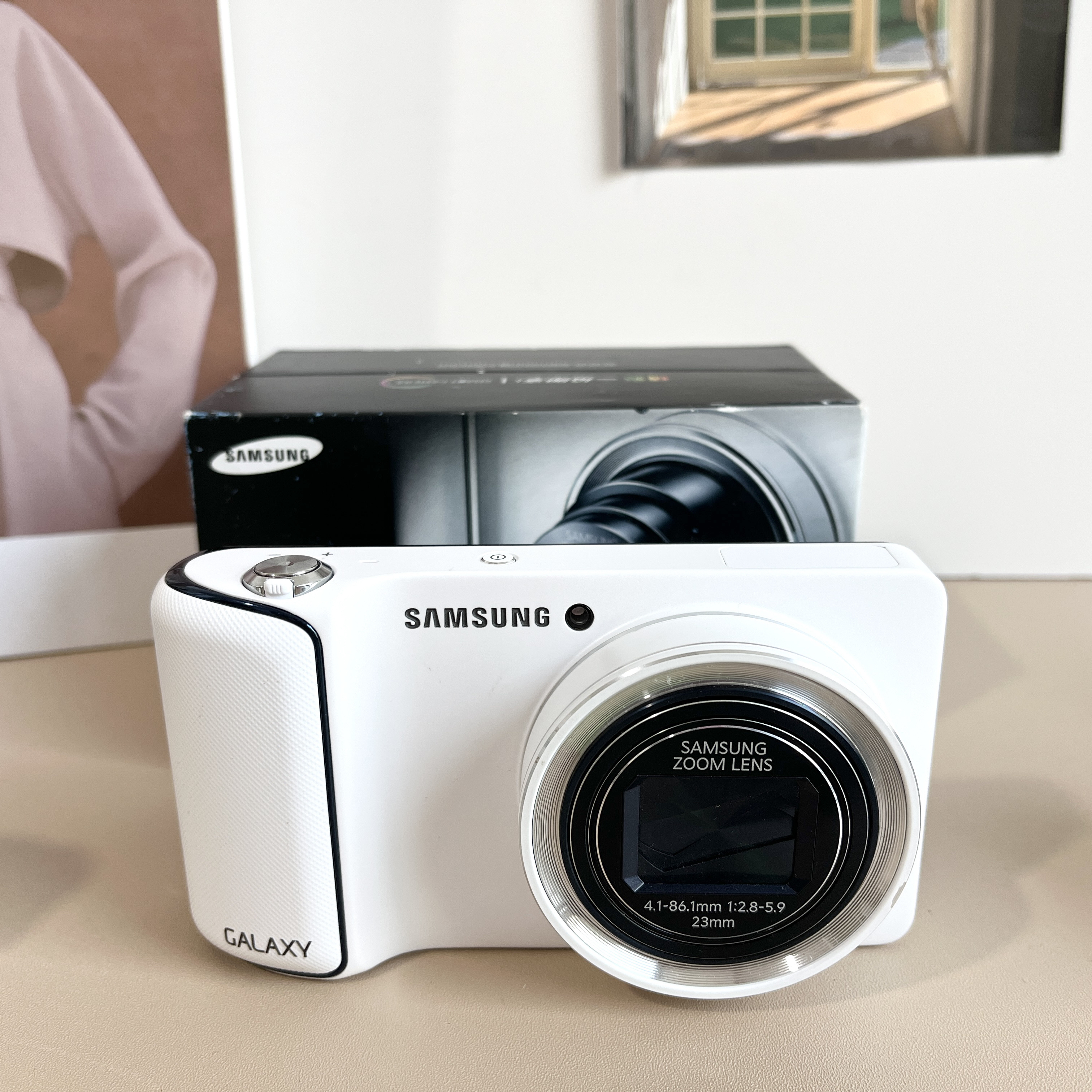 9新 Samsung/三星 gc110奶白色触摸屏1600万像素21倍长焦