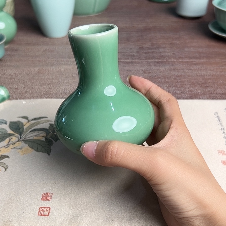 龙泉云间青瓷小米茶器