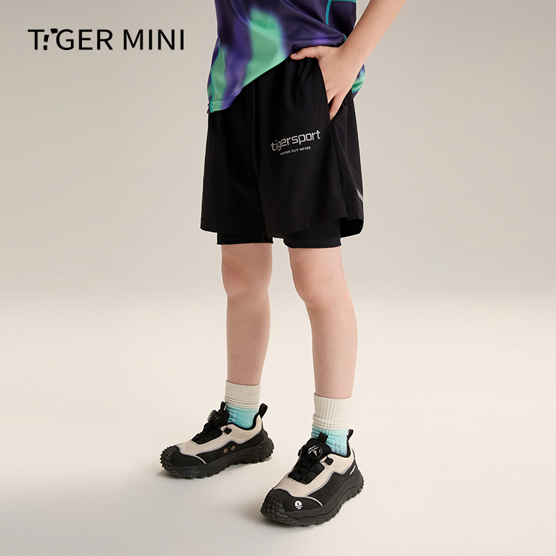 ck原纱凉感夏季男童运动短裤儿童女童短袖短裤透气训练裤