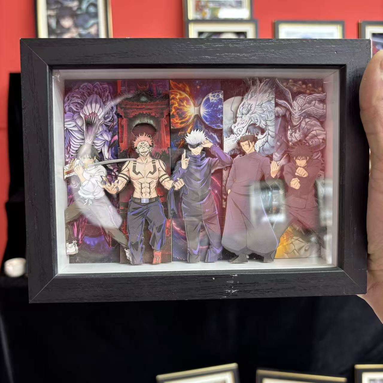 【咒术】咒术五人小大合集立体镂空装饰画摆件S码