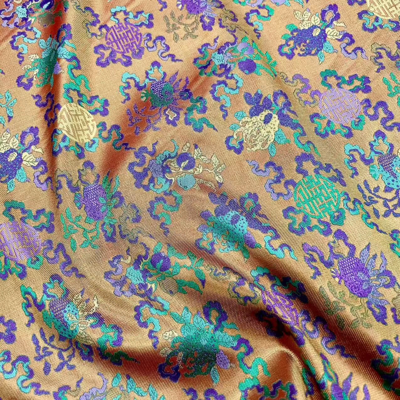 三月三布庄 蜀锦面料【古钱三多】国风新中式面料