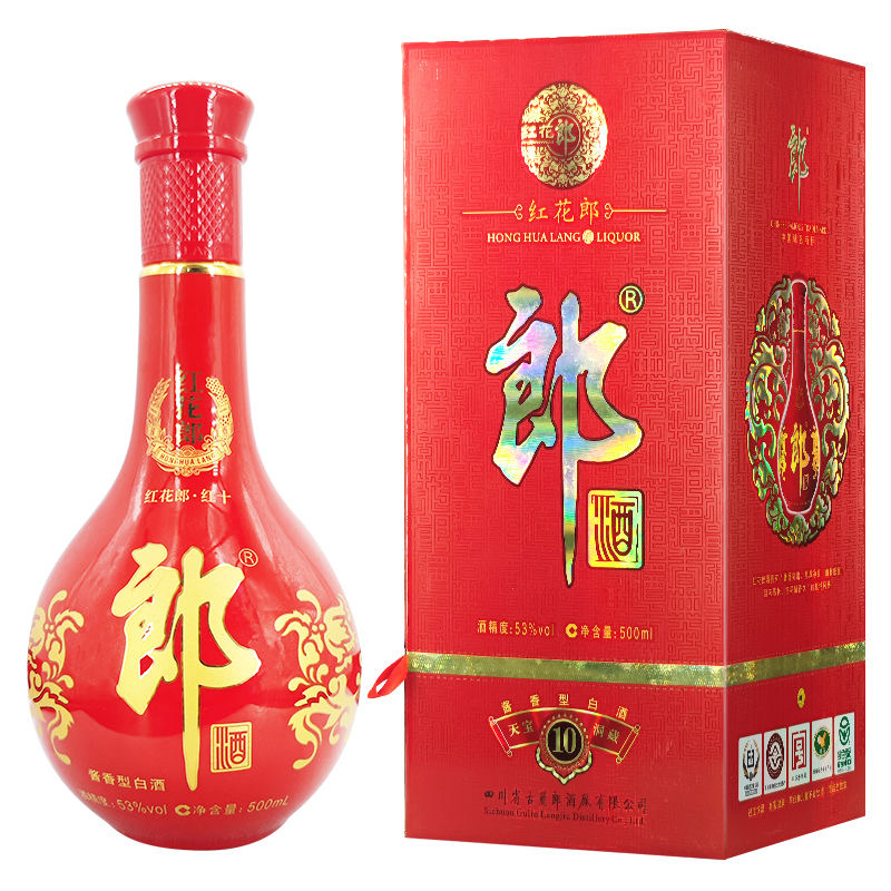 郎酒2012年红花郎十年酱香型白酒500ml单瓶53度