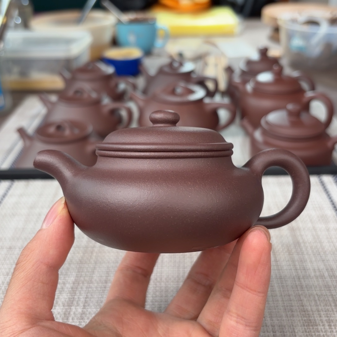 紫砂茶壶半手工老紫泥仿古壶150cc
