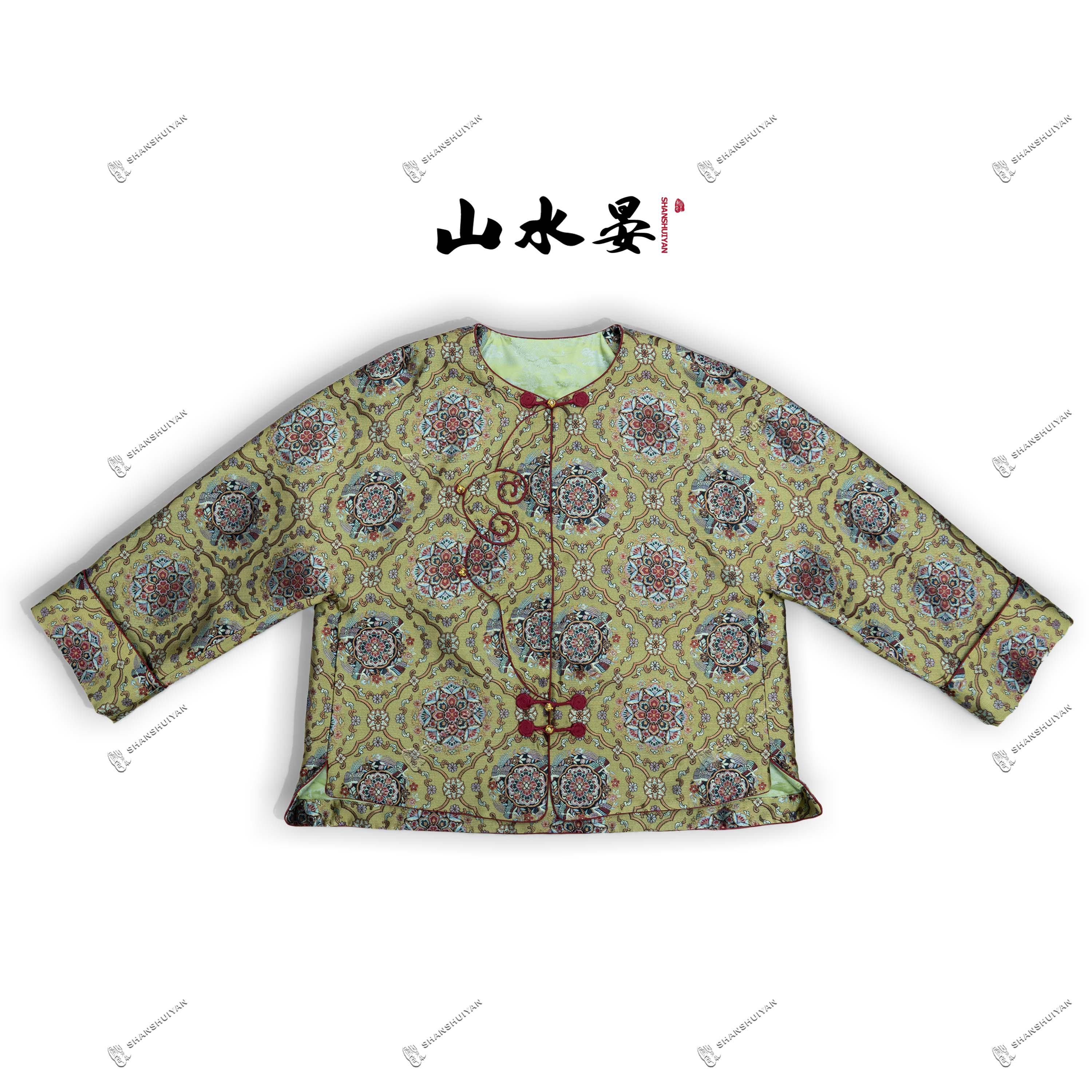 冬季中式唐锦厚上衣棉服女士复古民族风洋气时尚休闲减龄UNX5491