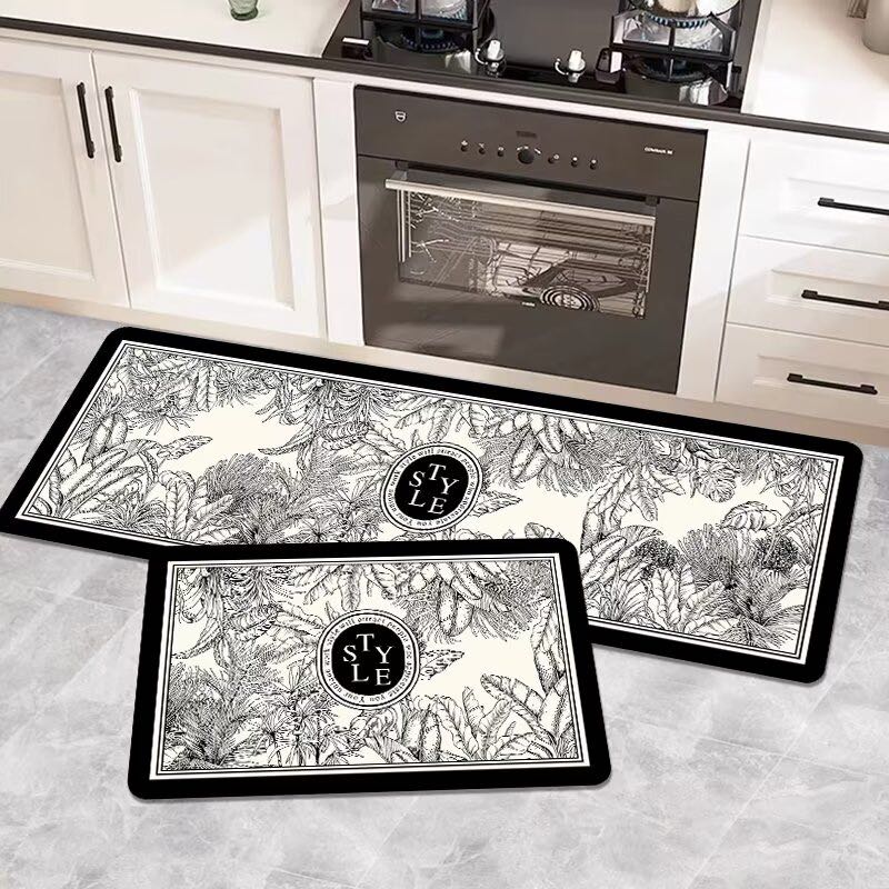 可擦，免洗吸水皮革厨房地垫，多功能防滑地垫，可裁剪