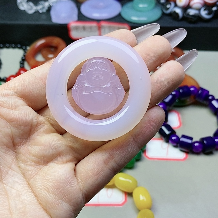 玛瑙/玉髓吊坠(不含链)未镶嵌小*六