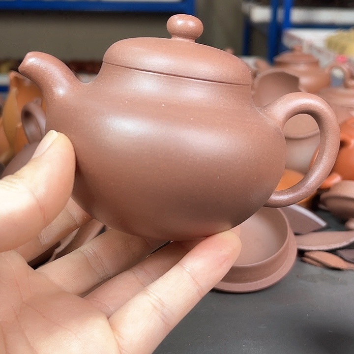 茶壶紫砂孟德伟底槽清全手柿圆200