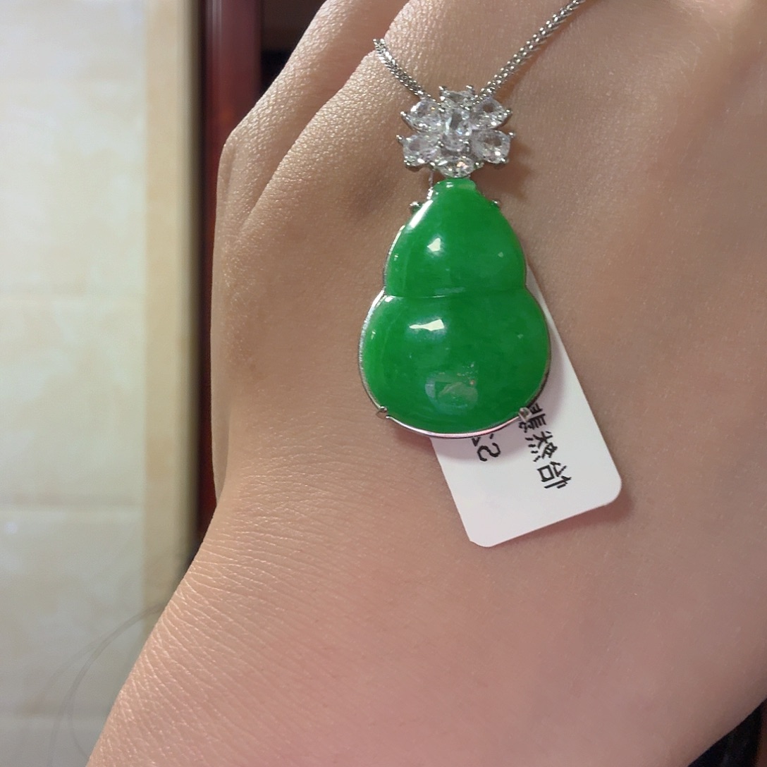 翡翠银S925镶嵌吊坠(不含链)吊坠