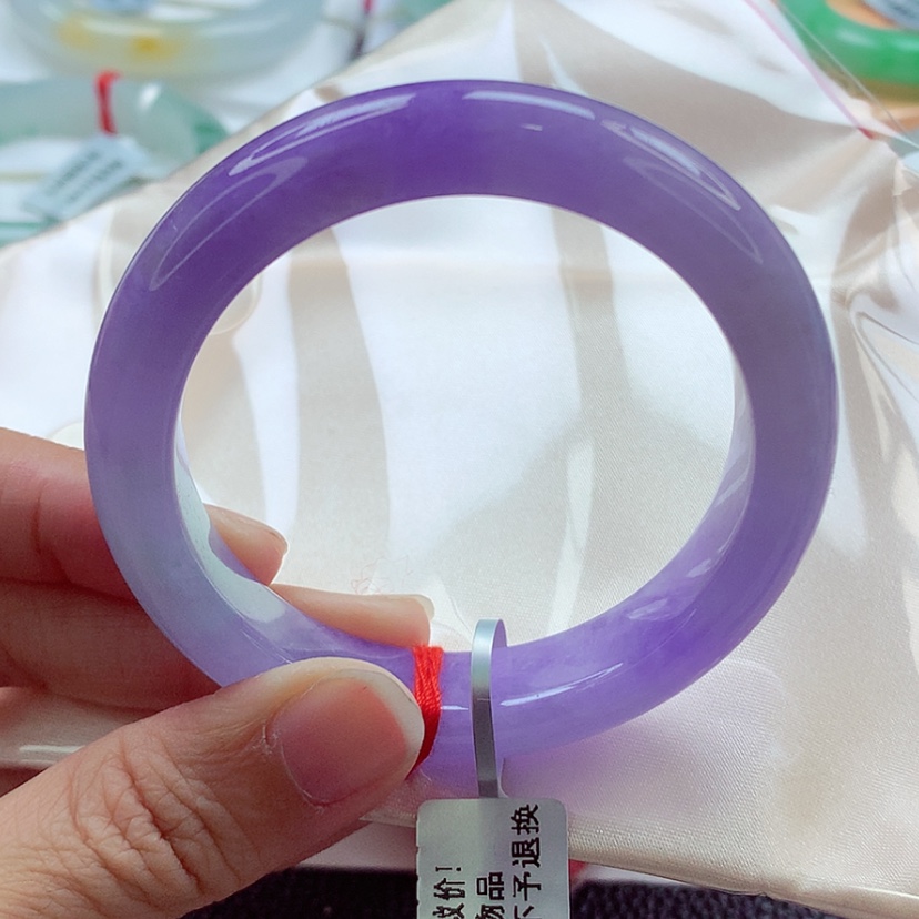 【闪购商品】翡翠手镯未镶嵌52妖紫毕业紫A