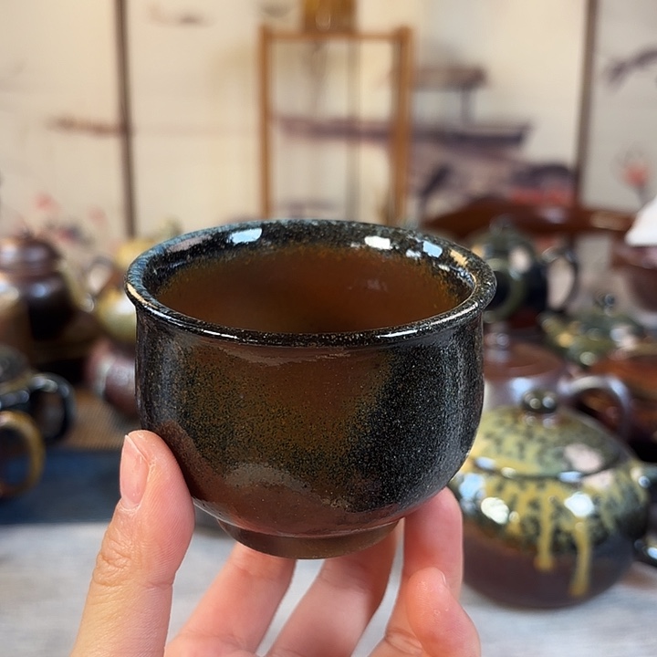 壶风*柴烧紫砂紫泥杯