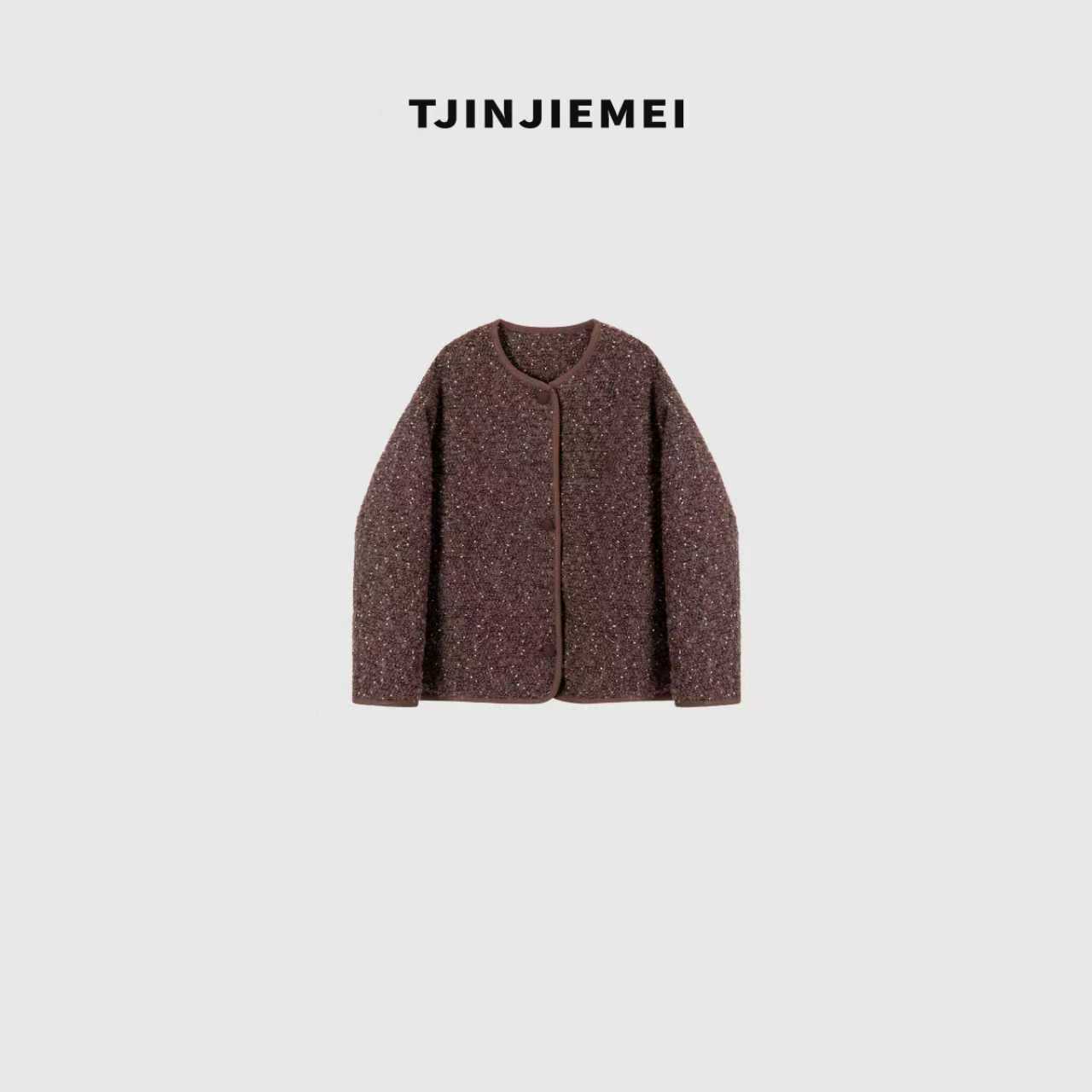 娟娟【南国】50羊毛设计感小香羽绒外套YRF2510-TJ555