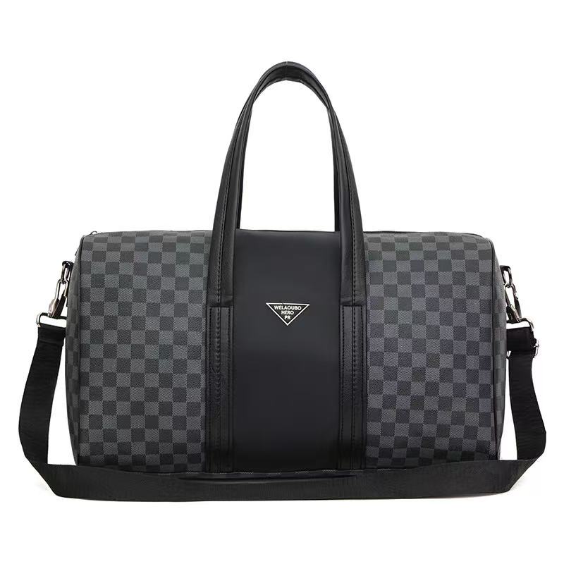 1861方格手提包单肩旅行包男女大容量出差旅行潮流健身包包20