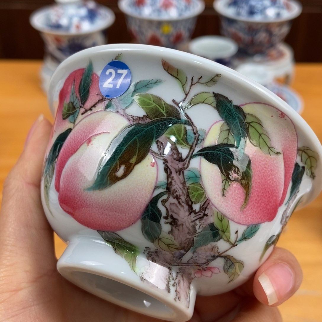 手绘现代茶具非古董