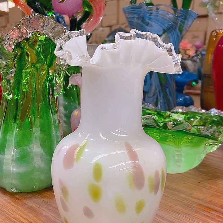 琉璃琉璃花瓶高24宽5