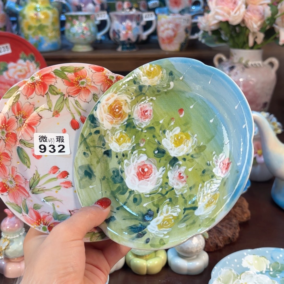 小****?景德镇手绘高温釉下彩陶瓷茶具