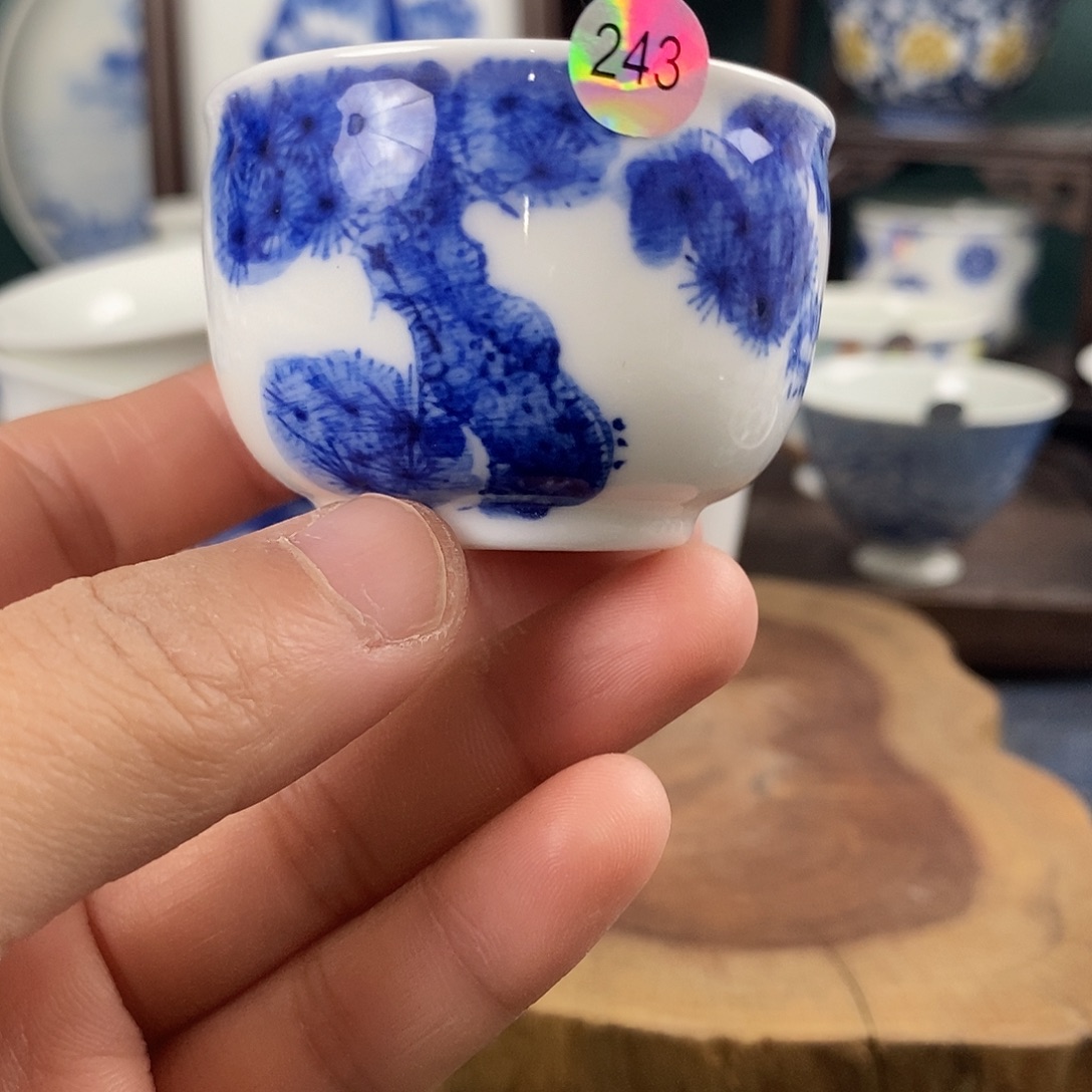 瓷片景德镇手绘青花茶器243