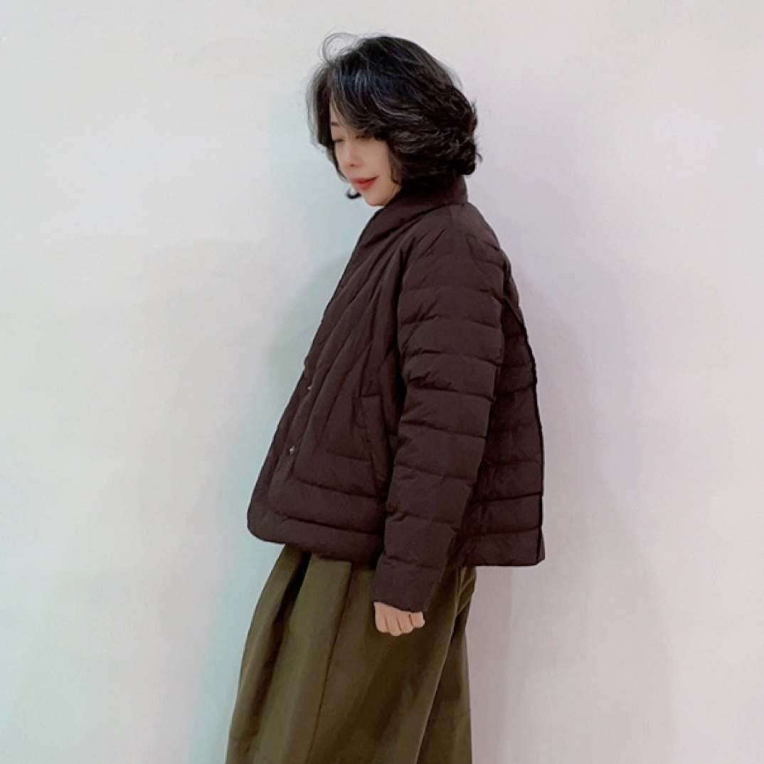 V领百搭纯色韩版短款羽绒服