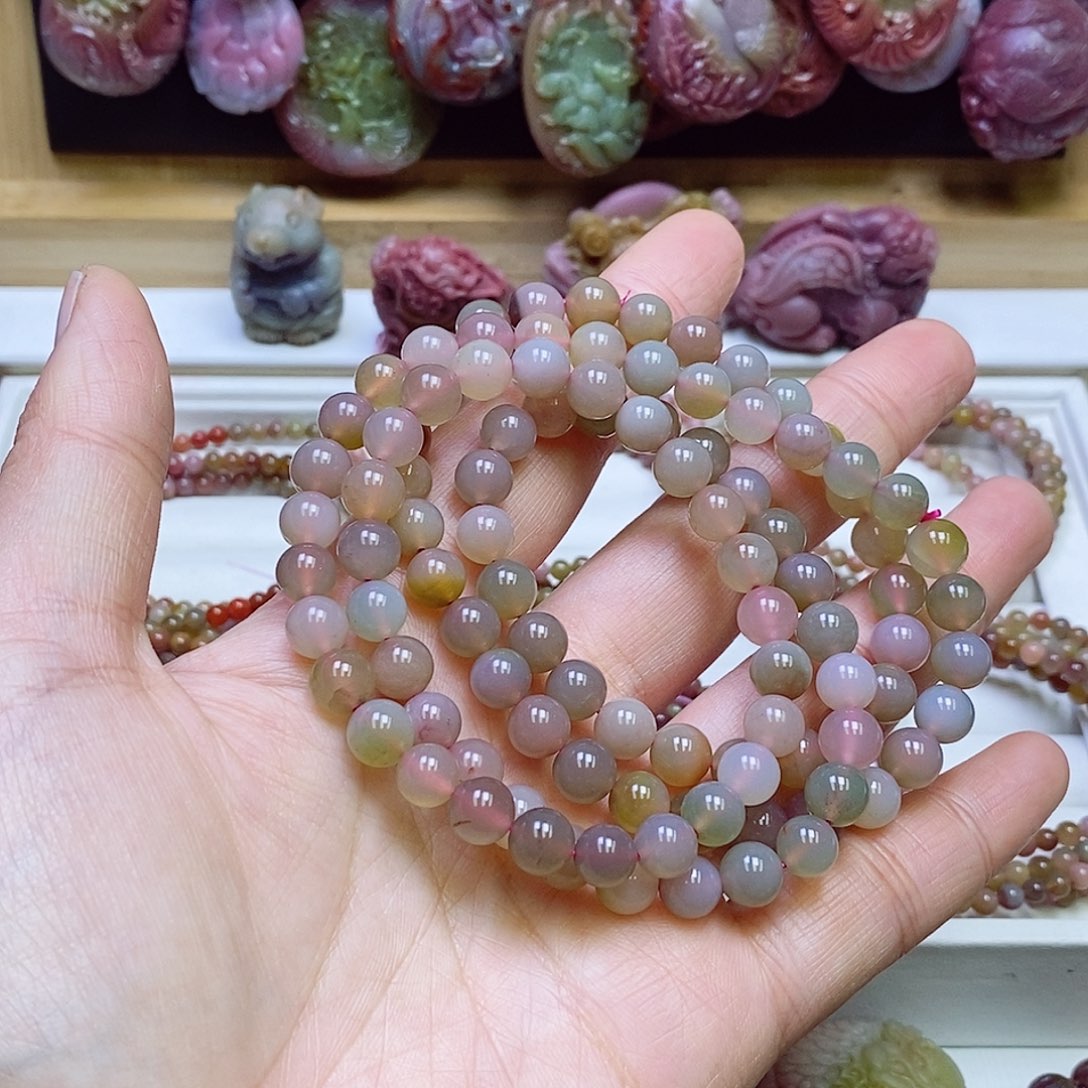 玛瑙/玉髓盐源玛瑙佛珠未镶嵌