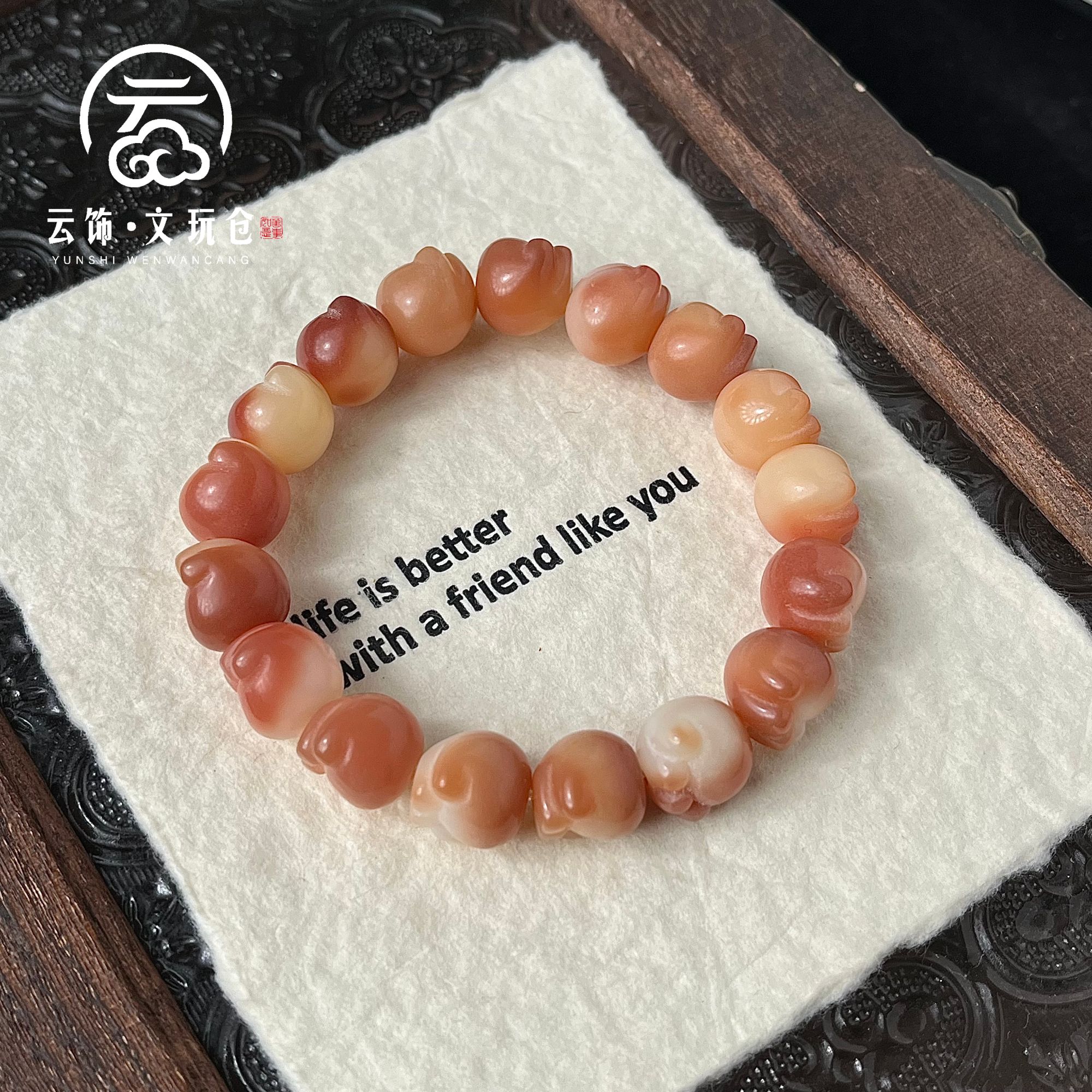 萌爪环12mm  菩提根粉色雕刻猫爪单圈  CP021-750