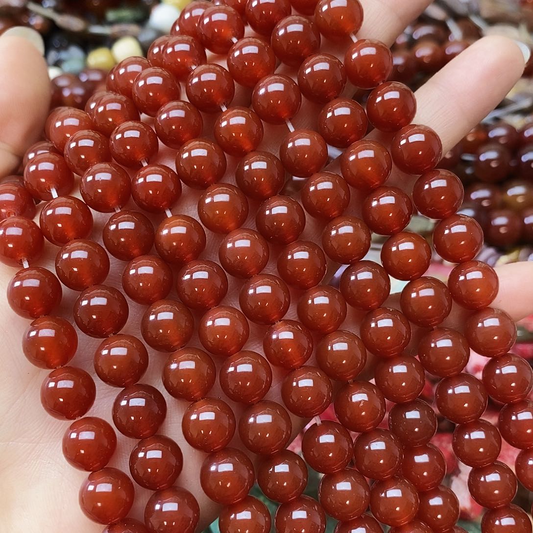 玛瑙/玉髓未镶嵌珠宝半成品卡十红玛瑙一条