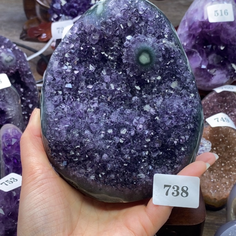 【闪购商品】未镶嵌紫晶大型摆件（非配饰）蓝***爱