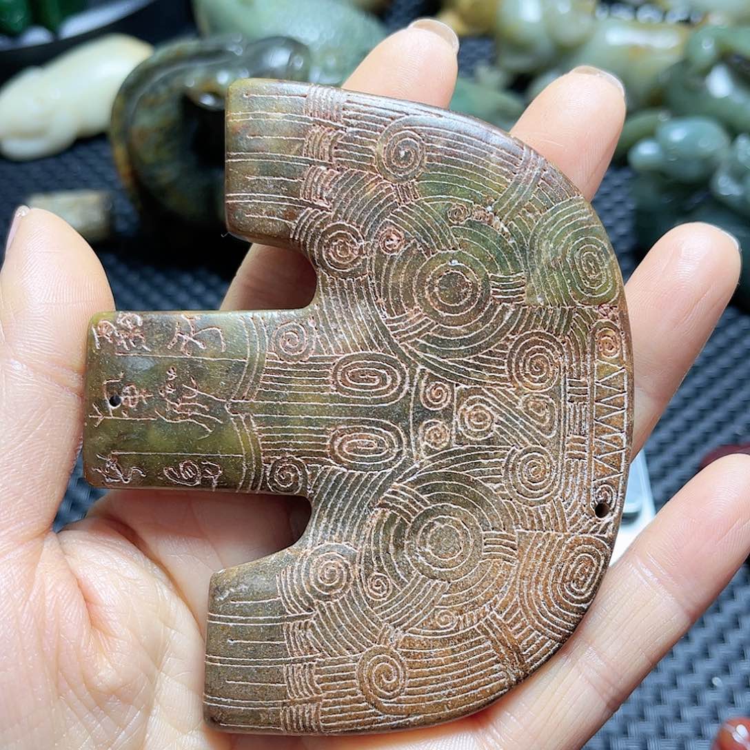 白玉菩提吊坠摆件