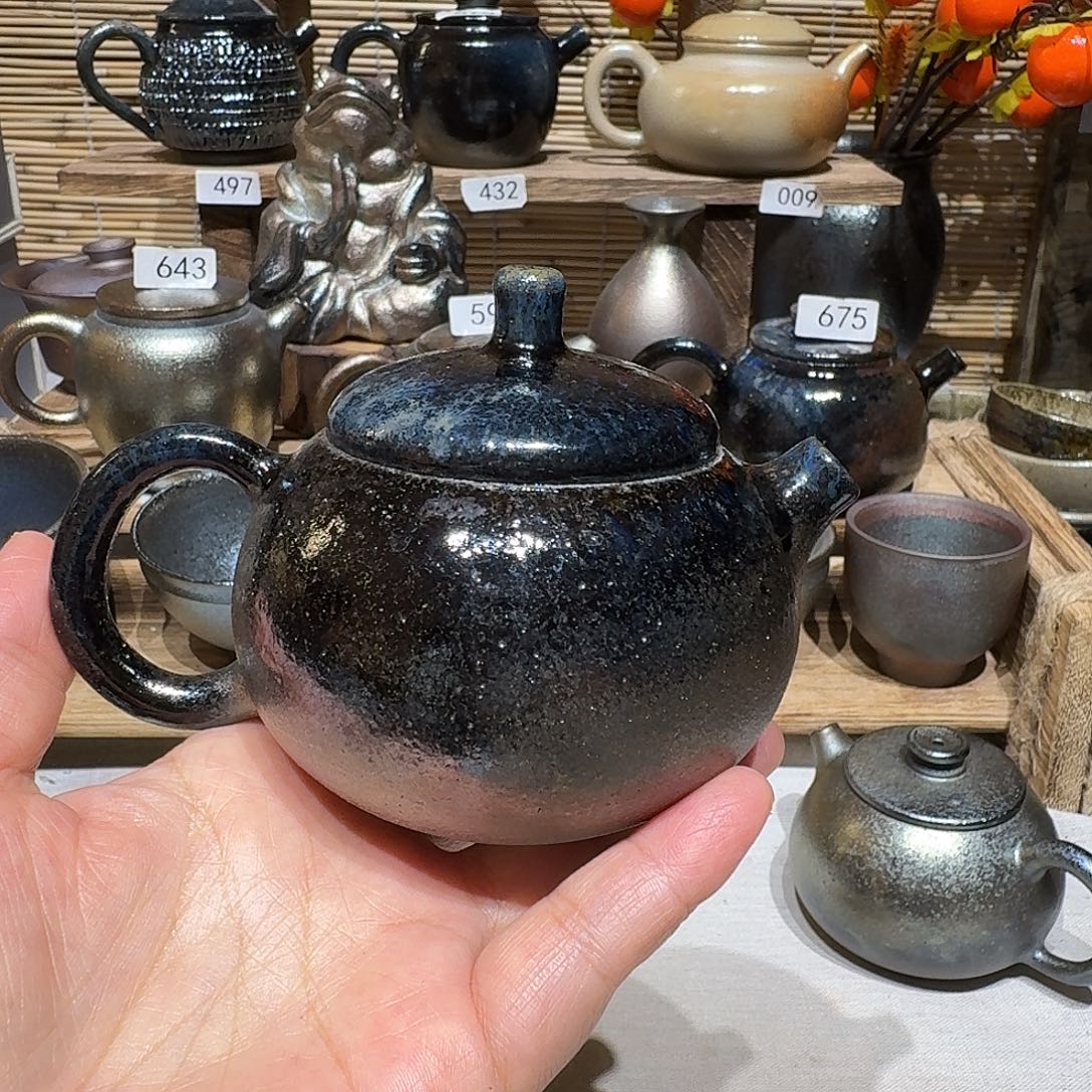 清***屿壶建水紫陶紫泥柴烧壶
