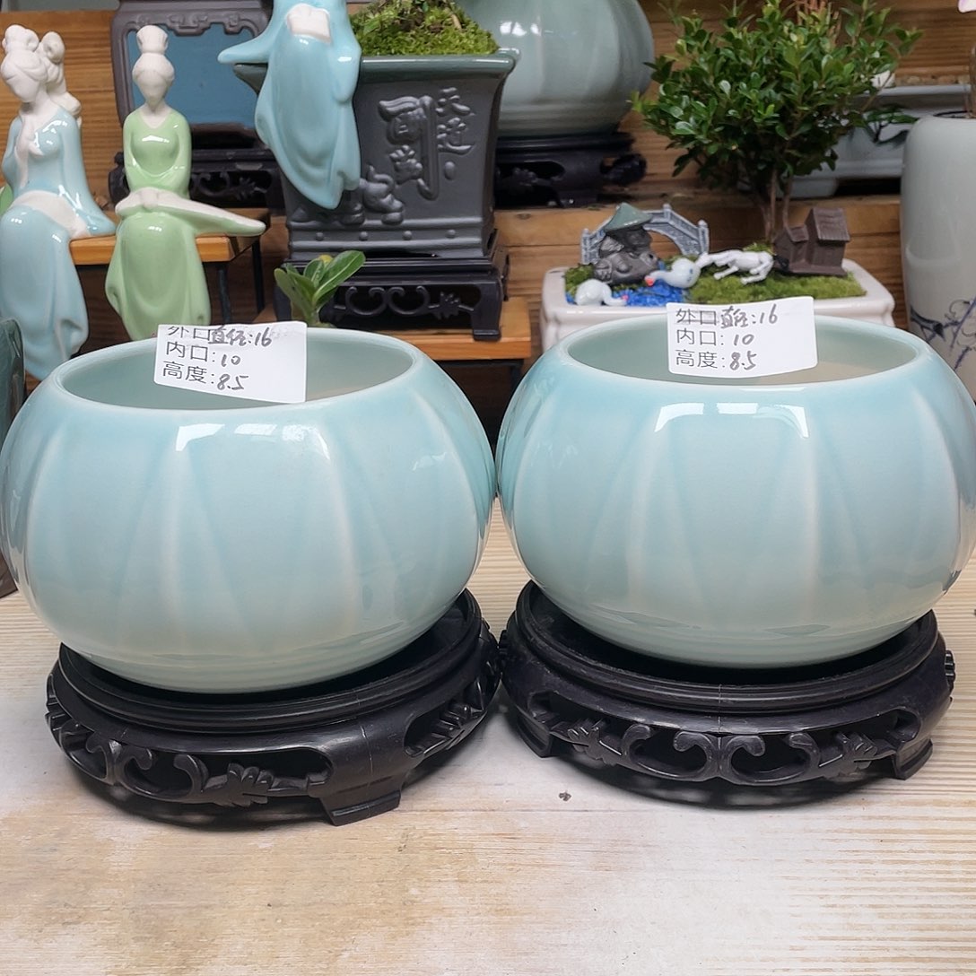 紫砂花盆陶瓷艺术花盆陶瓷