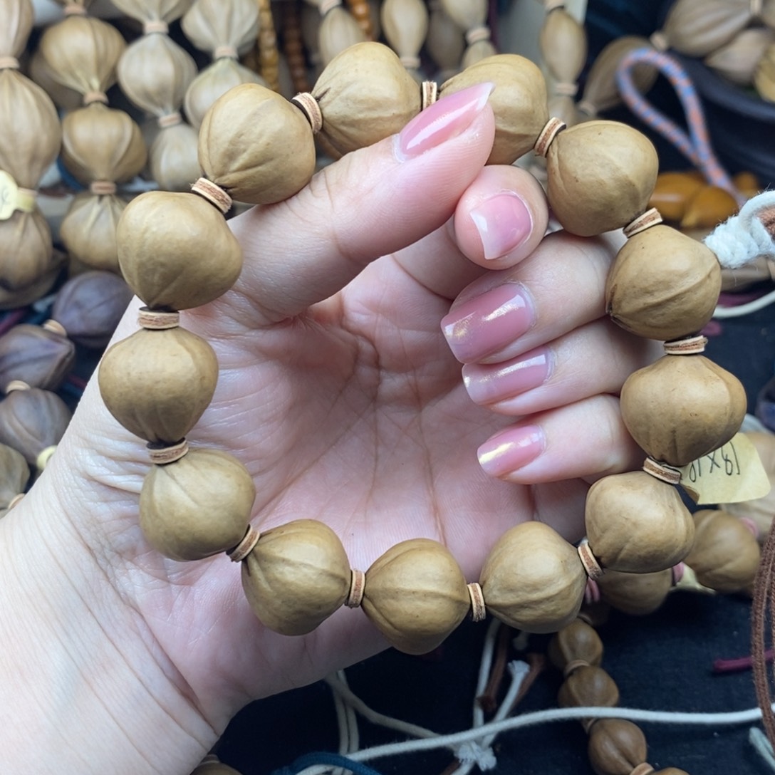 @***军手串/手链橄榄核1919三花小蒜头13颗